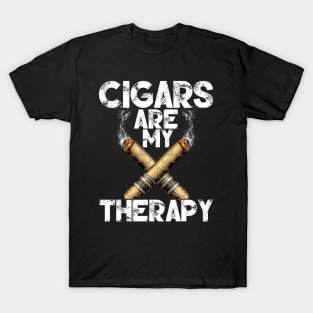 Cool Funny Cigar  Cigars Are My Therapy T-Shirt